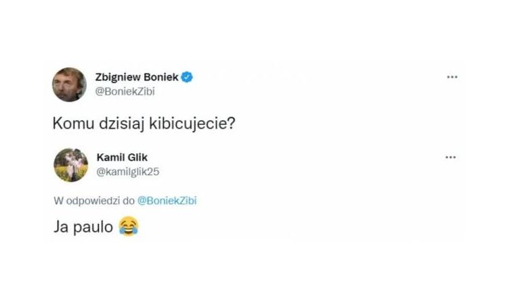 ODPOWIEDŹ Glika pod Tweetem Bońka... :D